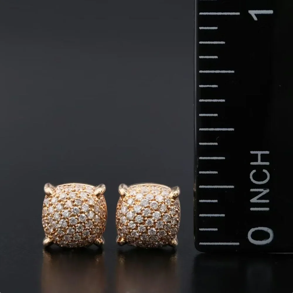 Tiffany & Co. Paloma Sugar Stacks 18K 0.50 CTW Pavé Diamond Stud Earrings